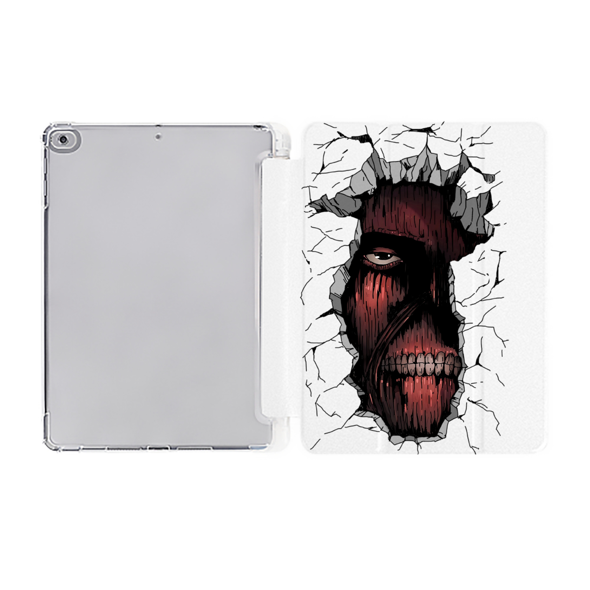（画像用） 進撃の巨人 Attack on Titan IPad ケース ペン収納付き 三つ折りスタンド PUレザー×シリコン 対応機種9.5/10.5/10.9インチ